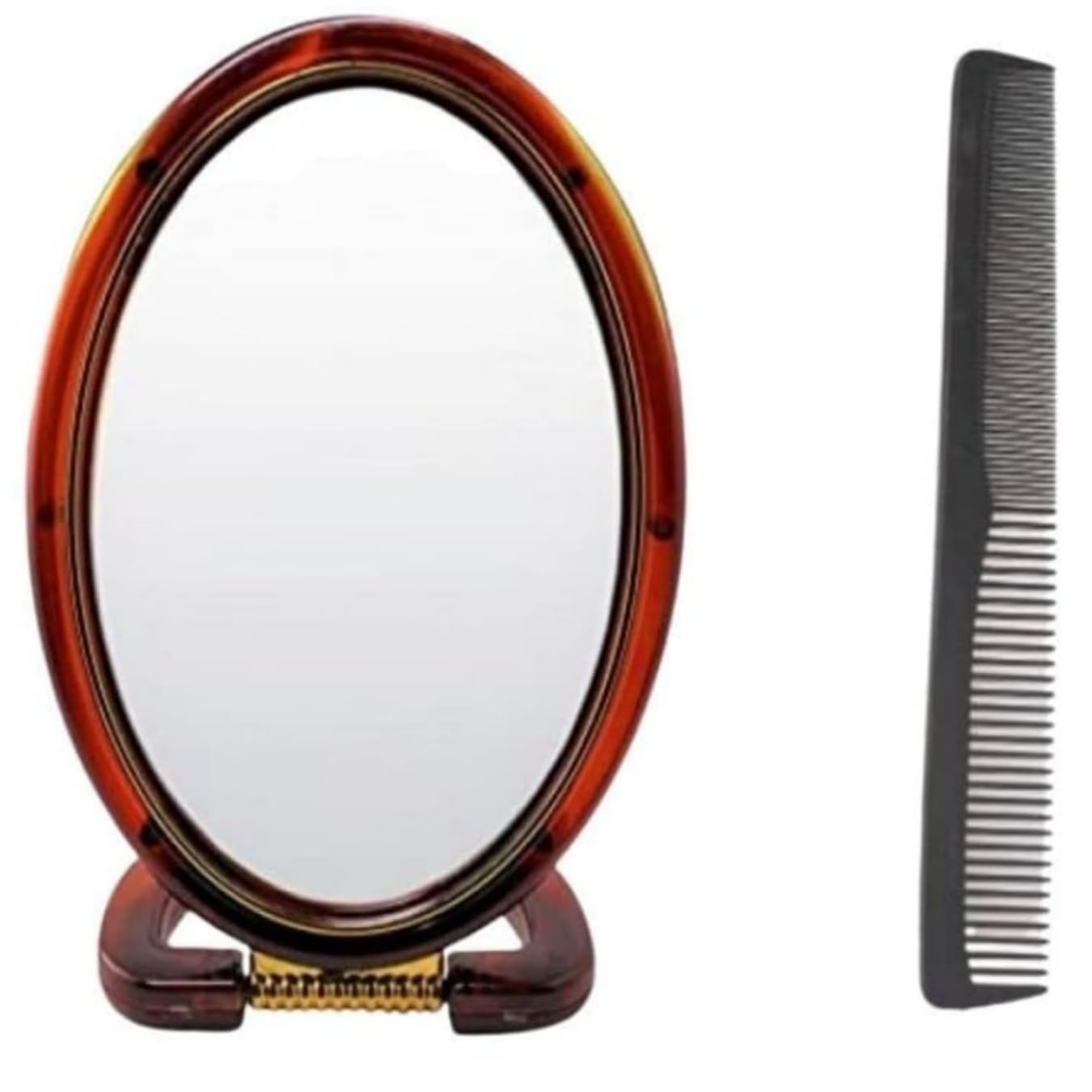 Makeup Mirrors Magnifying Mirror Makeup | Double Side Magnification 1X/5X | Mirror with Stand | Simple Portable Princess | Tabletop Vanity Hand Mirrors Stand| for Men & Women | 6 Inch-image-23