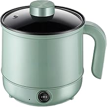 Electric Pot for Cooking, Dual Power Mini Portable Non-Stick Multifunctional Electric Pot for Steak, Noodles, Egg, Soup, Oatmeal, with Boil Dry Protection for Dorm, Apartment