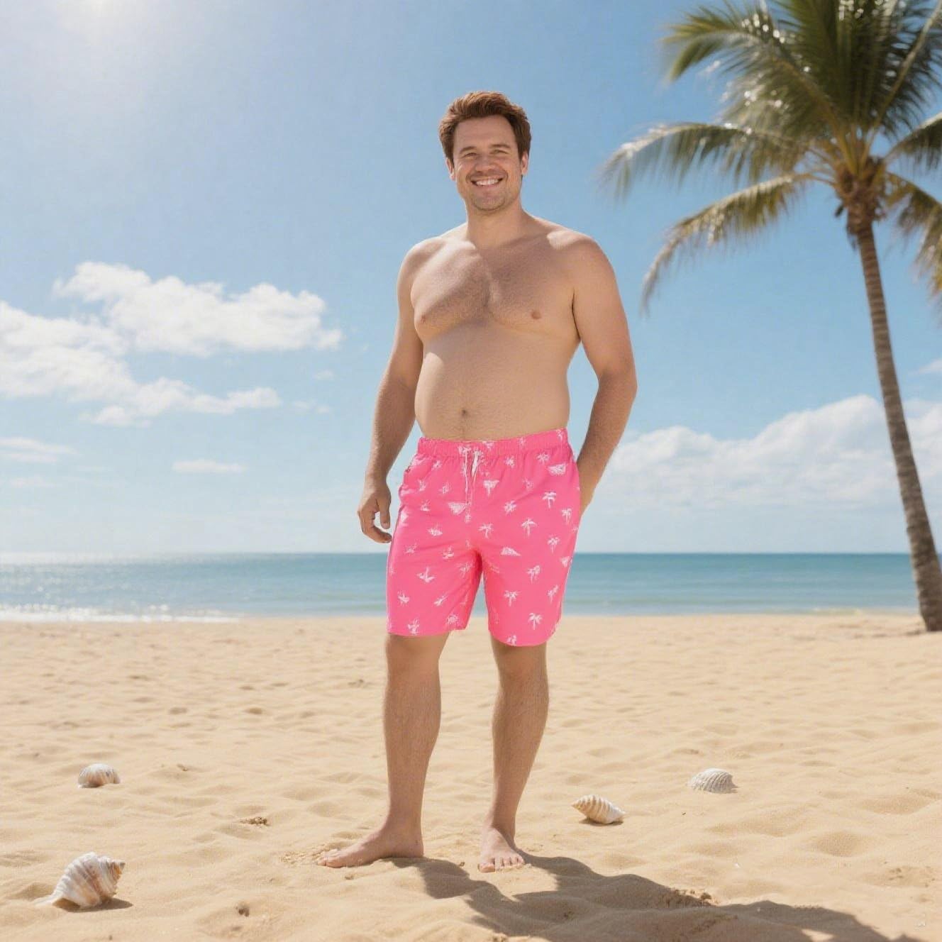 Mens Swim Trunks with Underwear Big and Tall Beach Shorts Quick Dry Mens Swimtrunks with Pockets