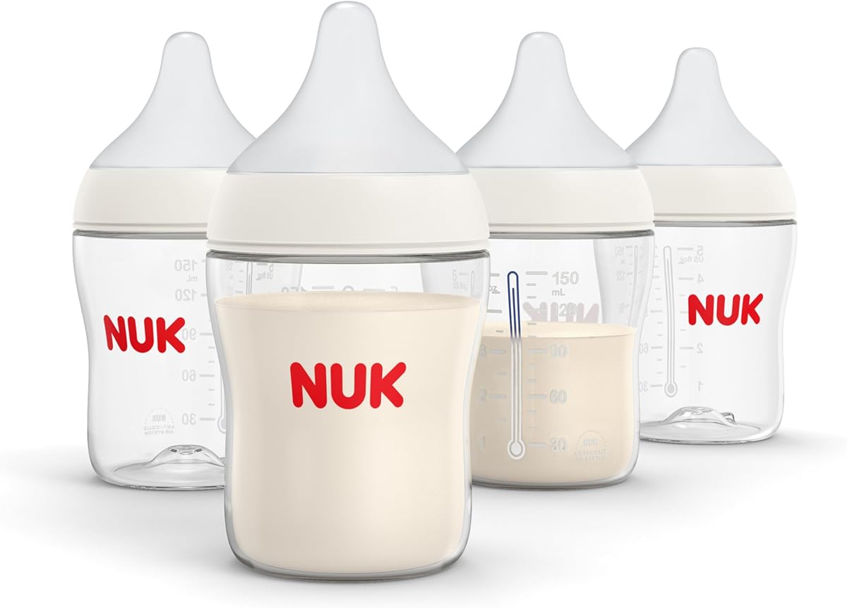 Botella NUK Perfect Match Natural + Anti-Colic, 5 oz, 4 unidades