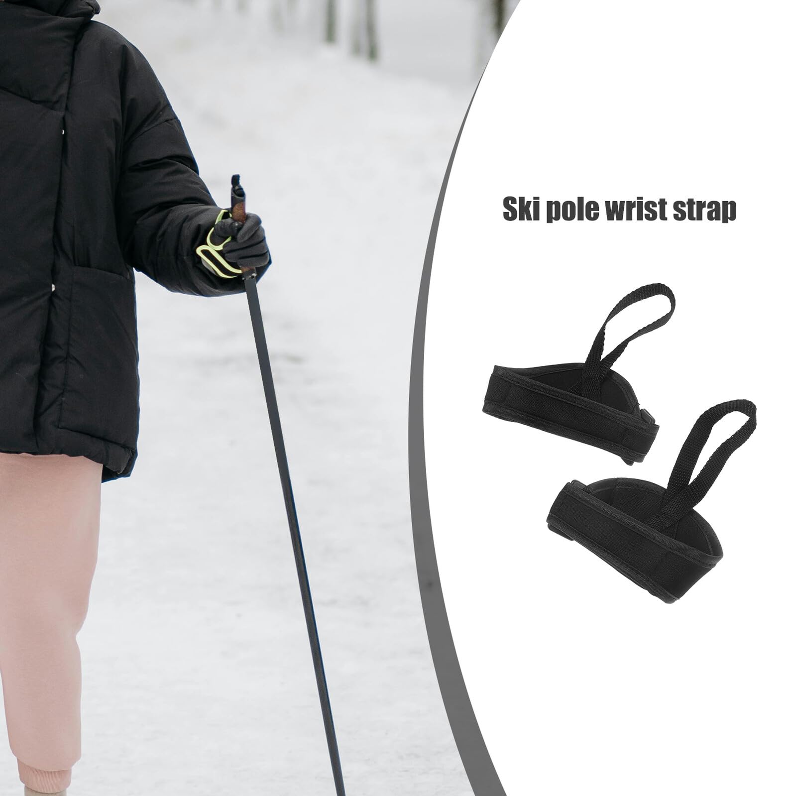 Cinturino Da Polso Regolabile Per Bastoncini Da Sci E Trekking Fascia Di Fissaggio Resistente in Poliestere Supporto Antiscivolo Per Sport Outdoor 1 Paio