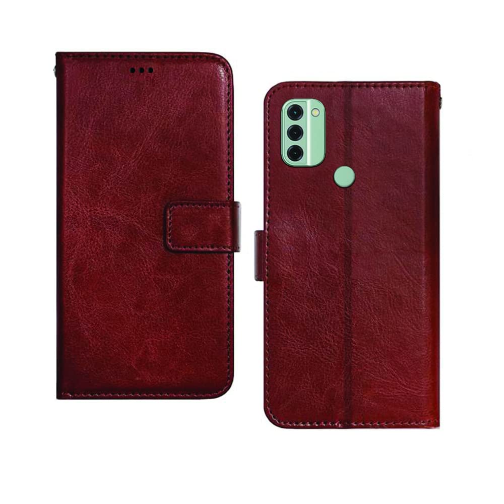 Nokia C31 Flip Case - Leather & Card Pockets -1