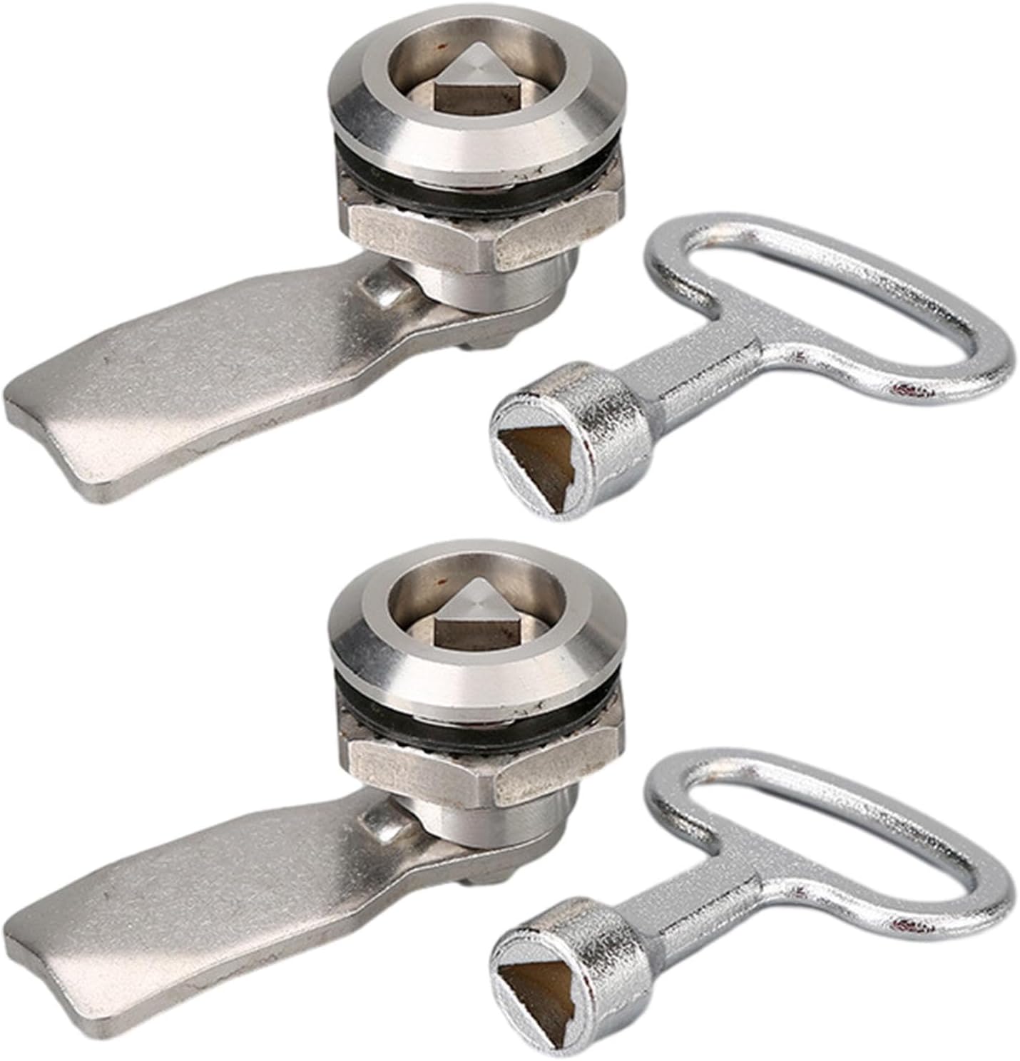 Meter Box Latch Kit, 2pcs Cam Lock with Triangle Socket Key