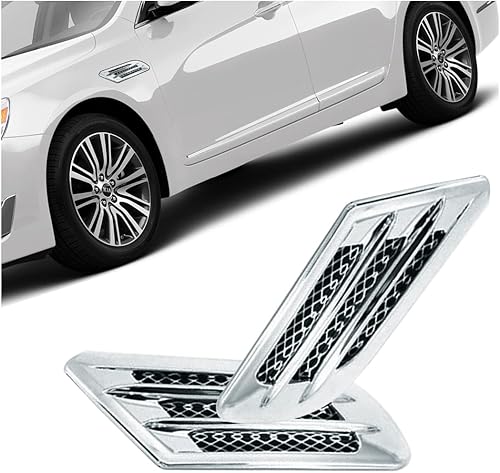 Adhesivo para guardabarros de flujo de aire de malla lateral para automóvil, 2 unidades, juego de calcomanías de ventilación lateral de parachoques