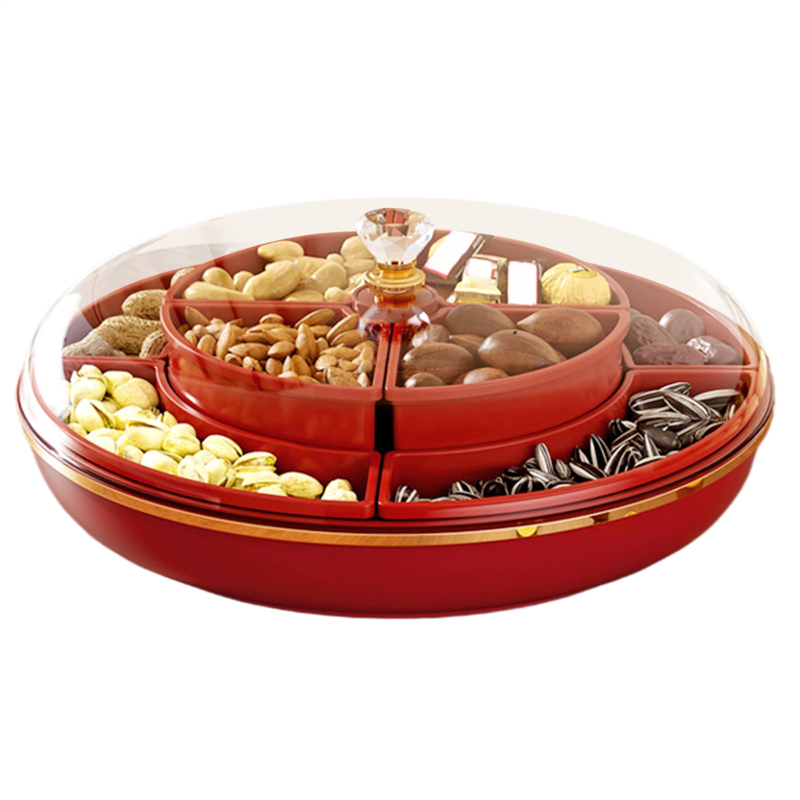 Snack-mit Deckel Zweilagige Durchsichtige Luftdichte Aufbewahrungsbox