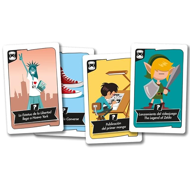 Foto 2 de 5 de Asmodee Timeline Twist Pop Culture, Juego de Mesa Cooperativo y Educativo