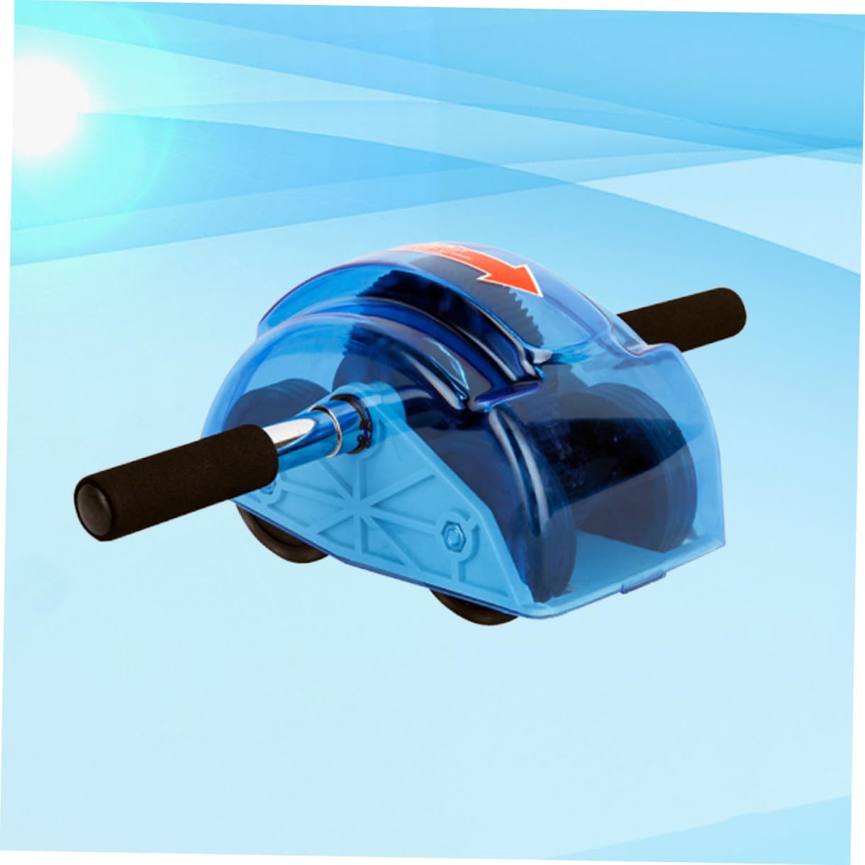 Four-wheeled Ab Roller Wheel with Gear, Blue Exercise Wheel Roller for Home Abdominal Exercise and Core Strengthening Fitness Equipment