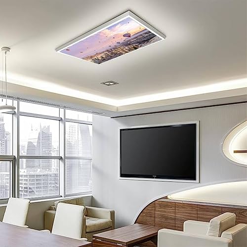 Miniatura 7 de Paquete de 4 cubiertas fluorescentes para luz de techo, filtros de luz magnética decorativa del valle de Capadocia al amanecer para aula, oficina,