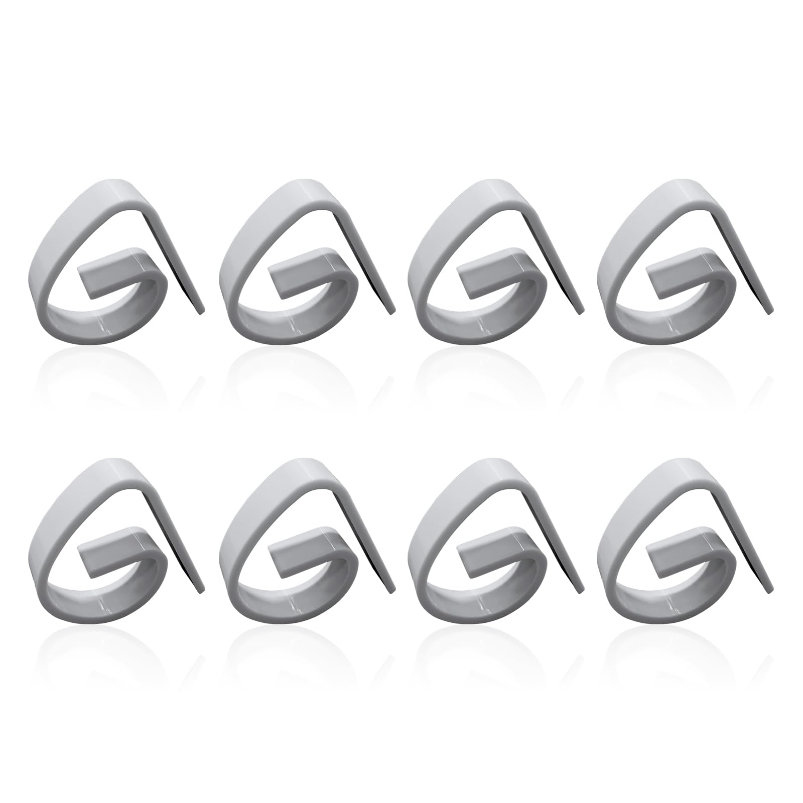 Andiker 8 Pcs Tablecloth Clips, Reusable Lightweight Plastic Picnic Tables Clips for 0.2-1.5in Thick Desk Durable Table Cloth Clips for Party Restaurant Weddings Graduation Table (Grey)