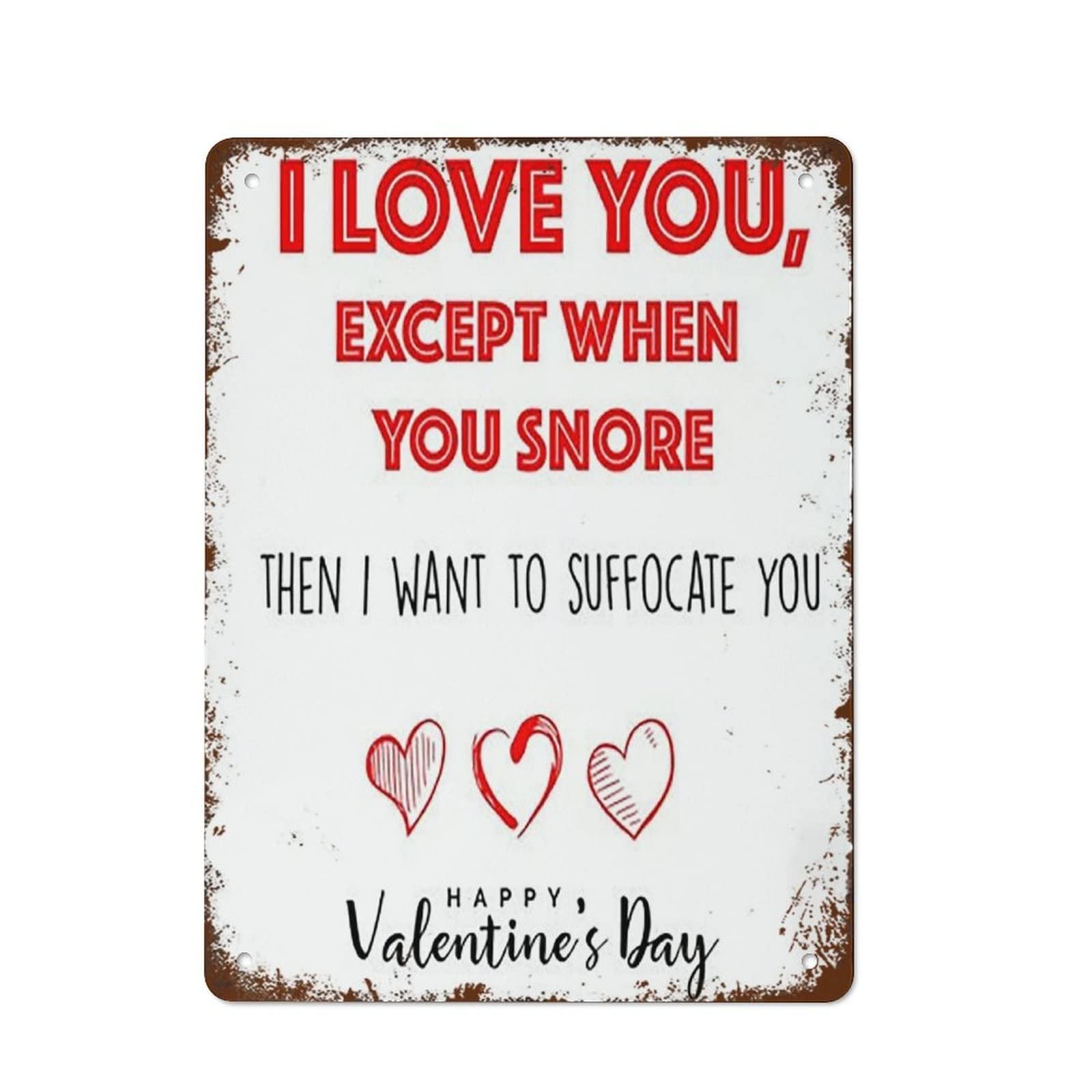peiyeety Valentines Day Poster Funny Rude Banter Vintage Metal Tin Sign Retro Wall Decor For Home Cafes Office Store Pubs Club Sign Gift Plaque Tin Sign 8x12 Inch