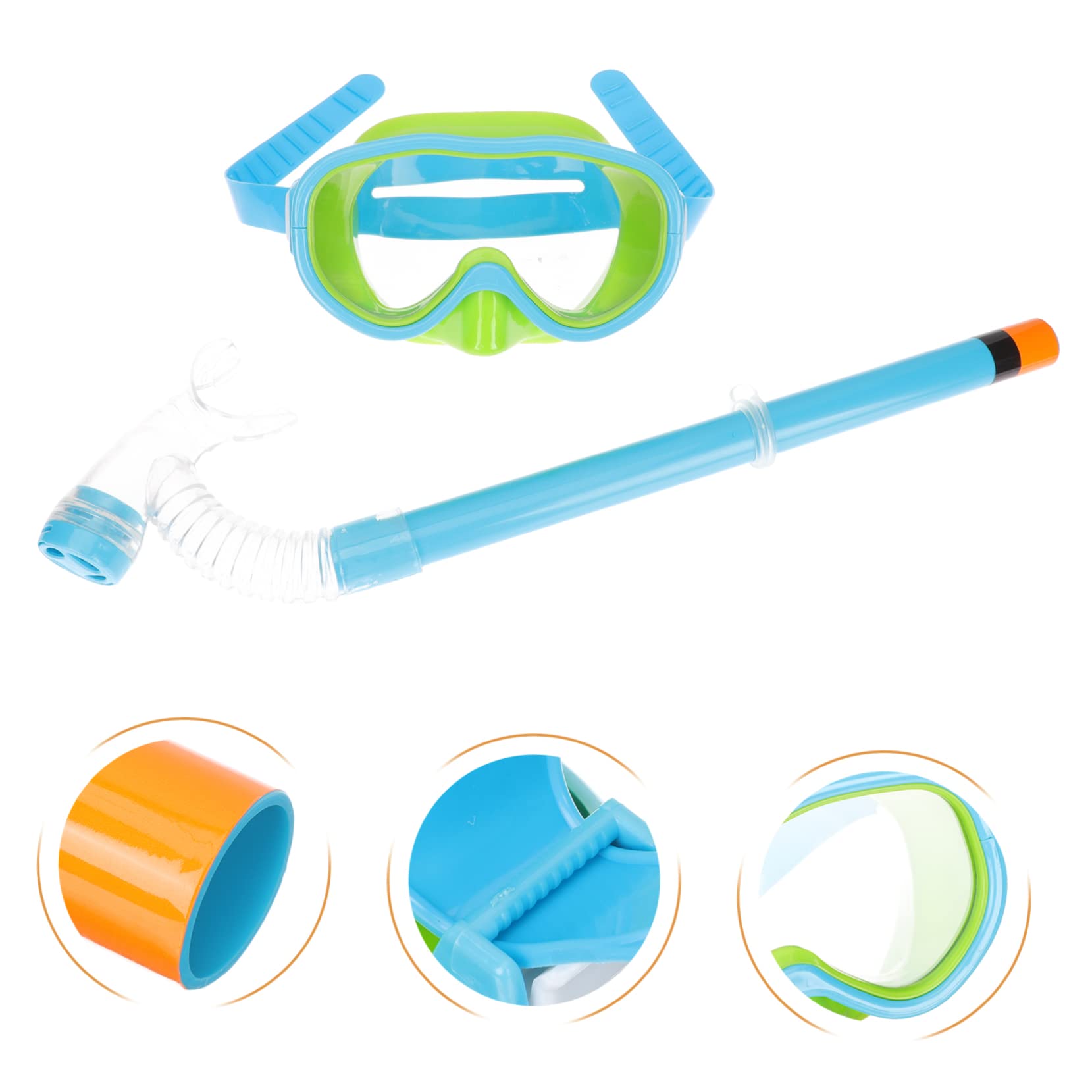 Mikikit Boys and Girls Snorkeling Set Snorkel Mask Tube for Children Portable Snorkeling Gear Leakproof and Comfortable