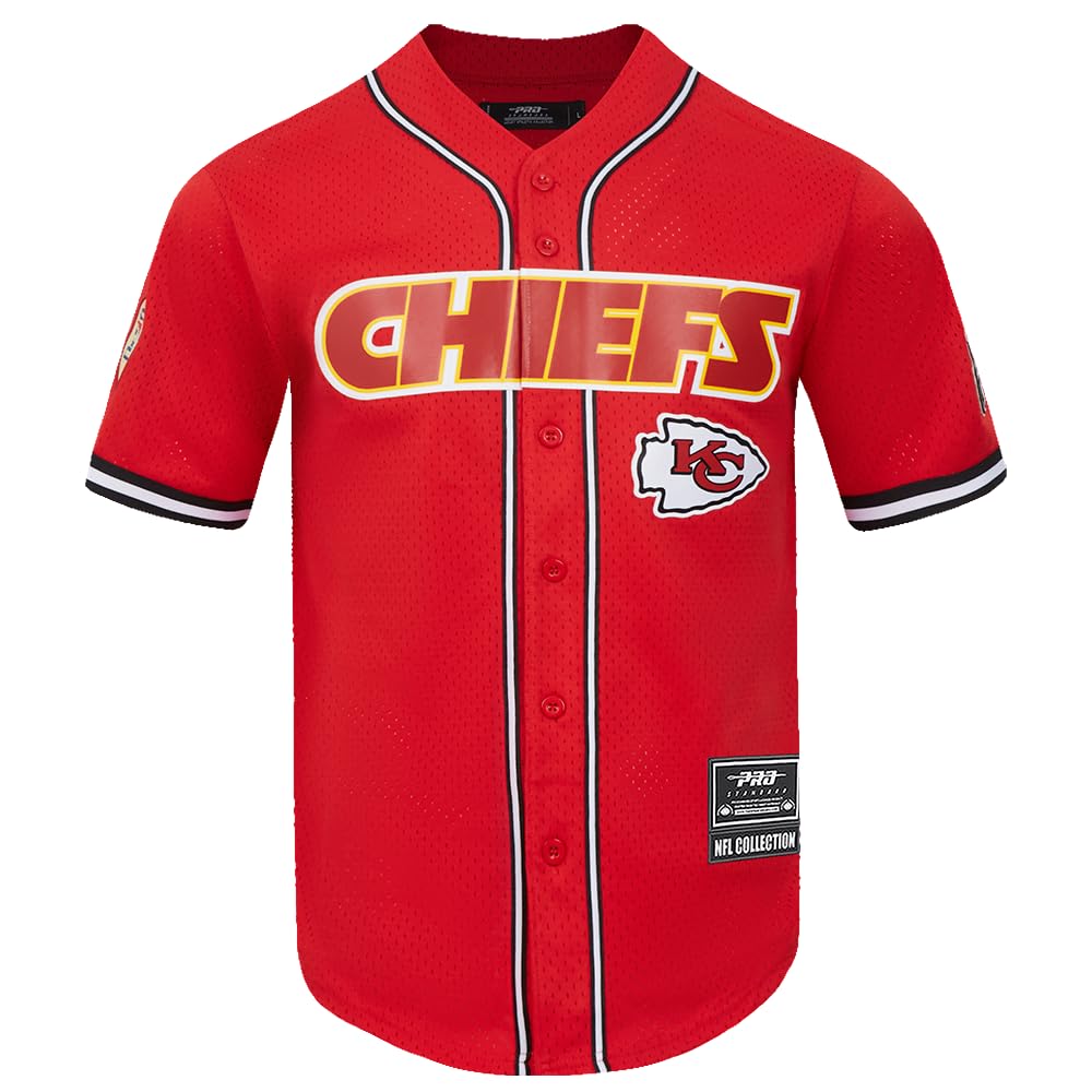 Pro Standard Mens NFL San Francisco 49Ers Mesh Button Down Top Red/Black S