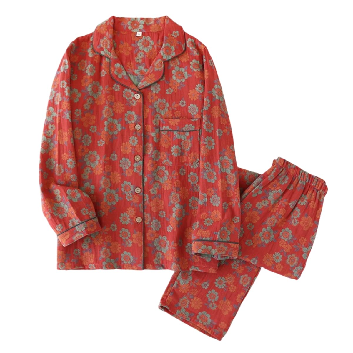 Ensemble pyjama floral en coton doux pour vos soirées cocooning - 8
