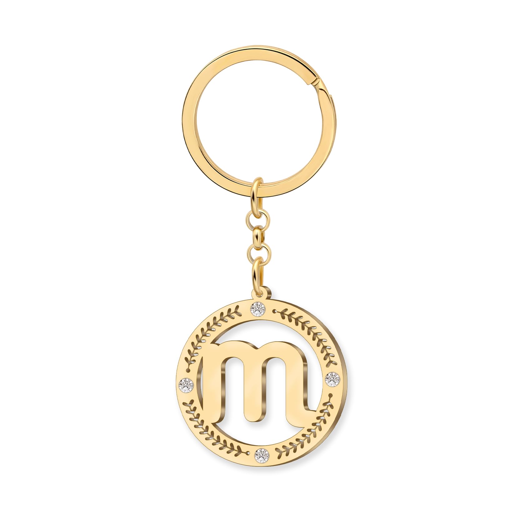 Astrology Gifts for Women Zodiac Sign Keychain Accessories Stainless Steel Gold Constellation Horoscope Zodiac Charms