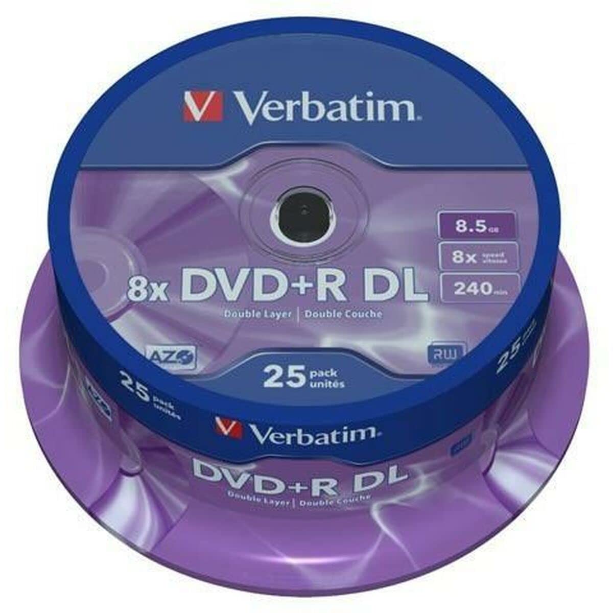 Verbatim DVD+R/8.5GB 8X Matt Silver Surface Spd25