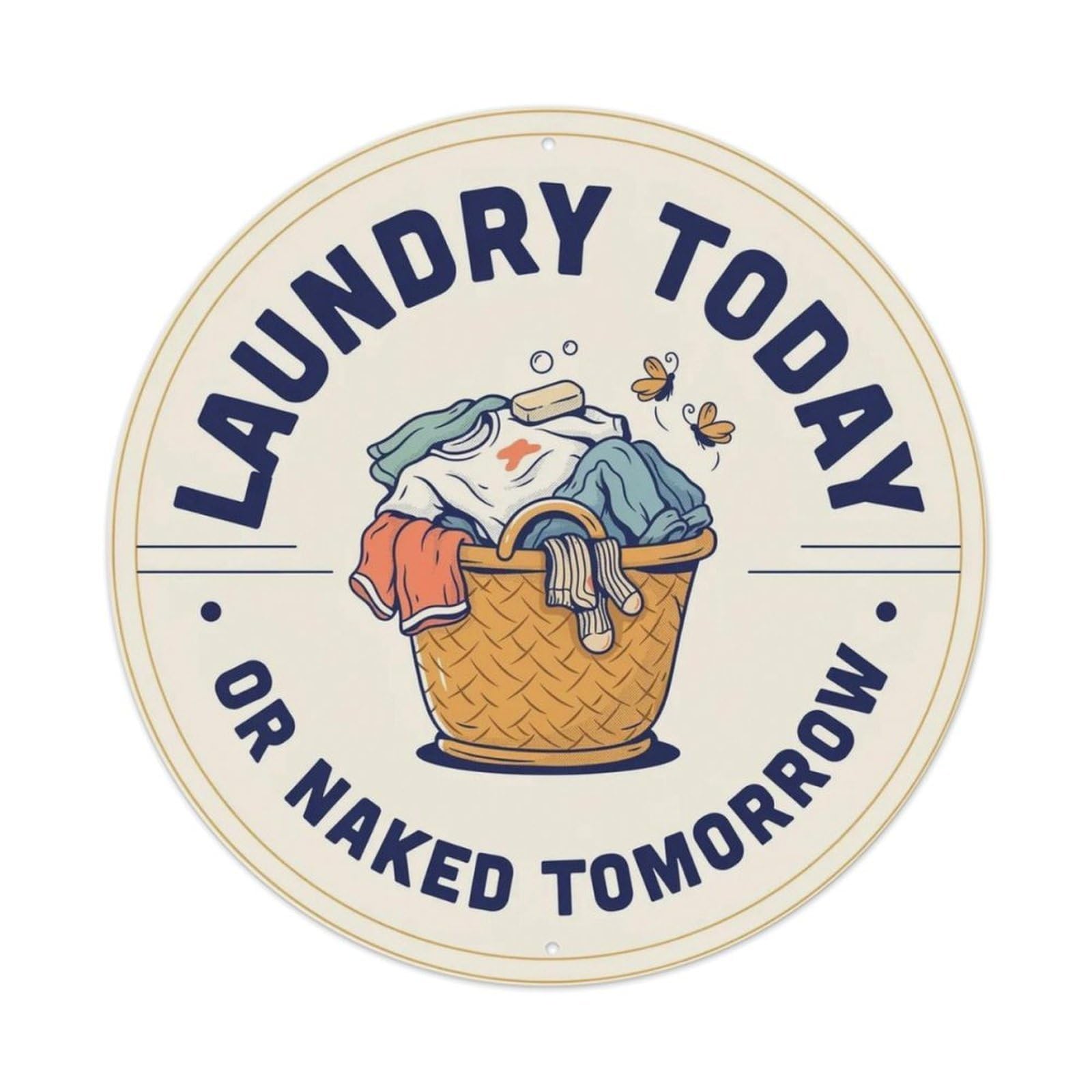 Laundry Today Retro Laundry Metal Tin Sign Plaque