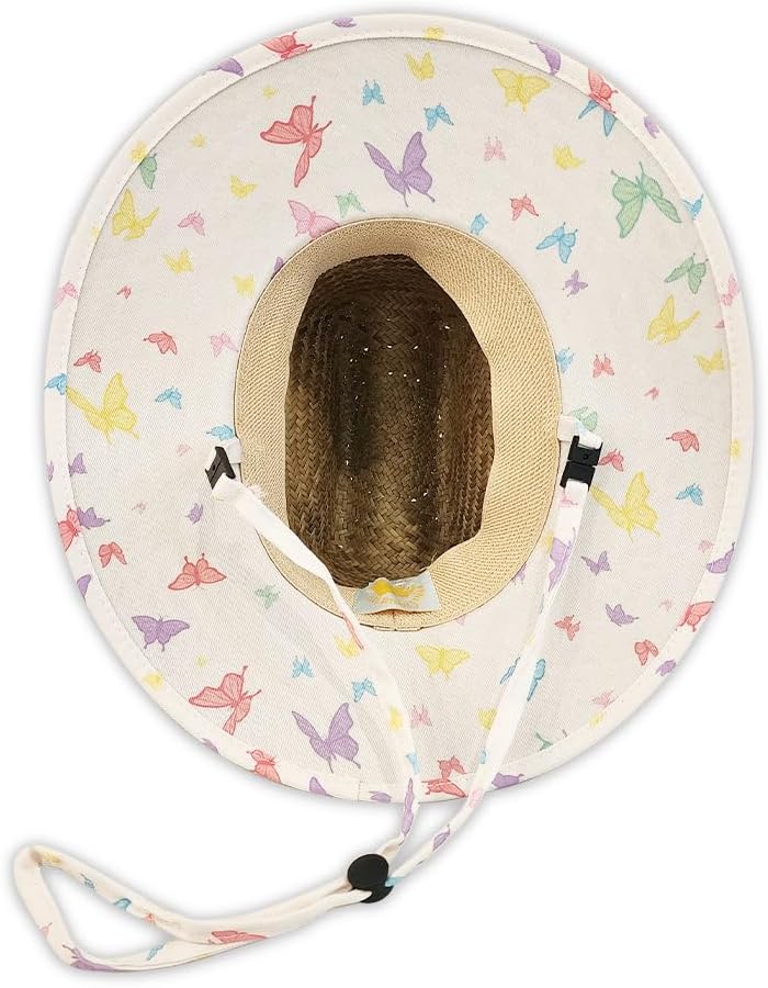 Baby Sun Hat (6–24 Months) – SPF 50+ Straw Hat with Removable Chin Strap, Adjustable Fit, Water-Resistant & Lightweight