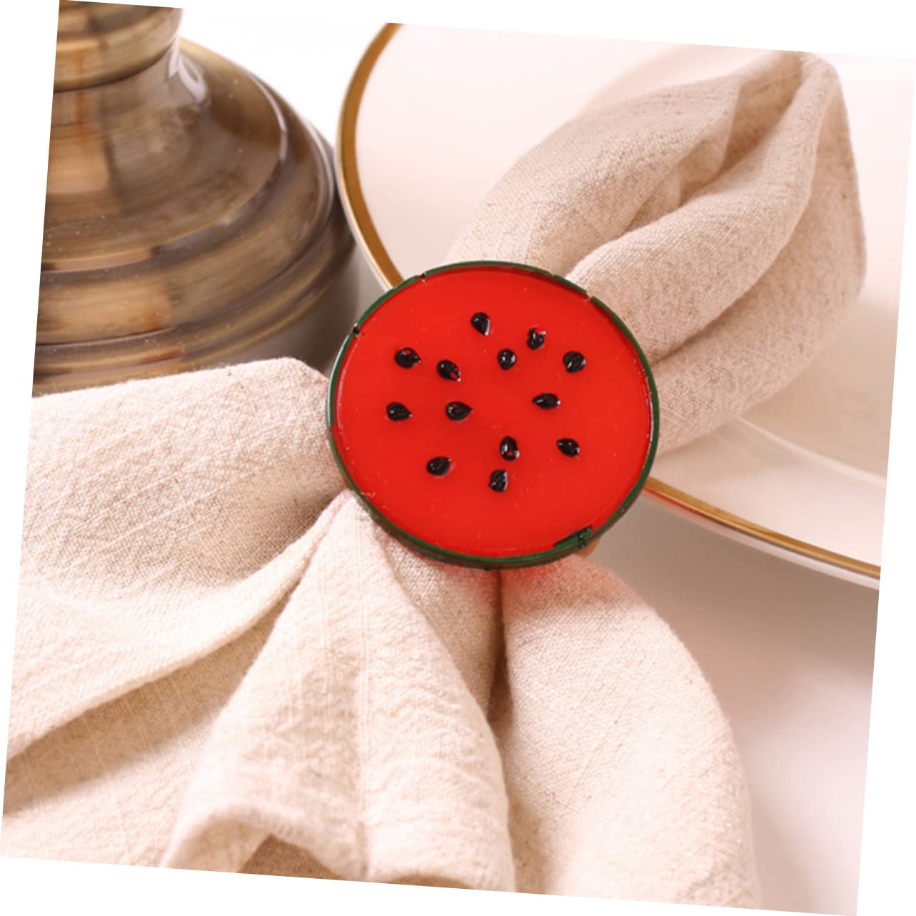 Alipis 24stücke Teiliges Wassermelonen Serviettenringe Dekorative Napkin Buckle Für Hochzeiten Partys Und Besondere Anlässe Strapazierfähig Und Pflegeleicht Fruchtige Tischdeko