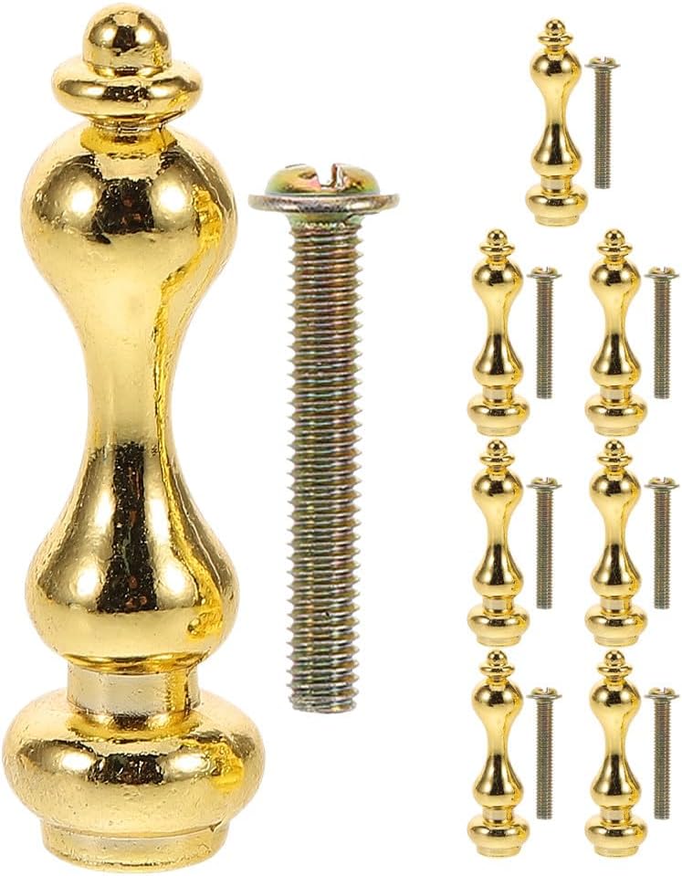 Cabilock 8 Pack Railing Post Caps Metal Post End Caps for Furniture Spindles Connector for Wine Cabinet and Serving Cart Cabinet Hardware 1.57 X 0.39 X 0.39 in