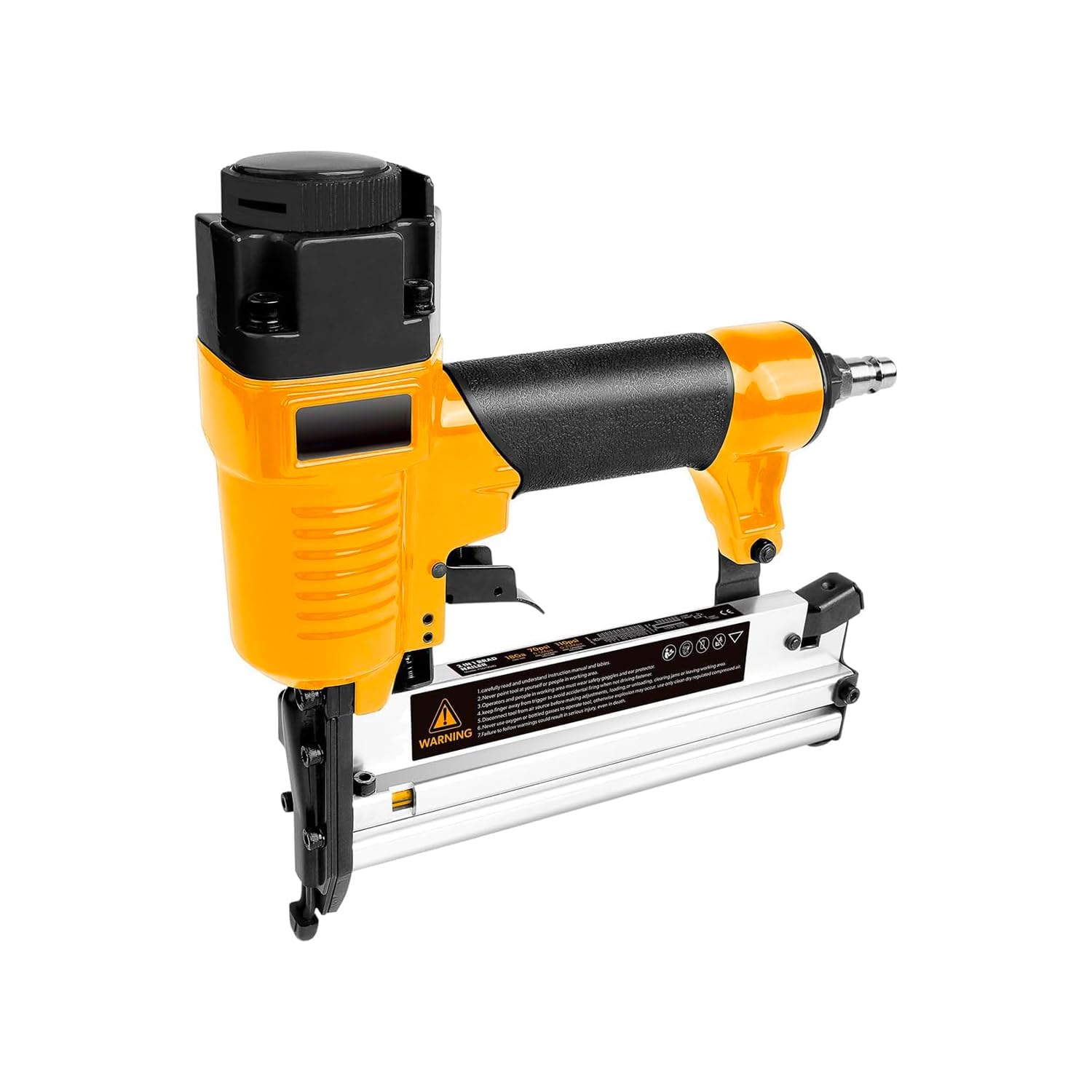 Avilia Pistola Sparachiodi Pneumatica con Accessori - Graffettatrice per Legno e Mobili, per Chiodi 15-50mm, Graffette 16-40mm, Pressione Regolabile - Graffette non incluse