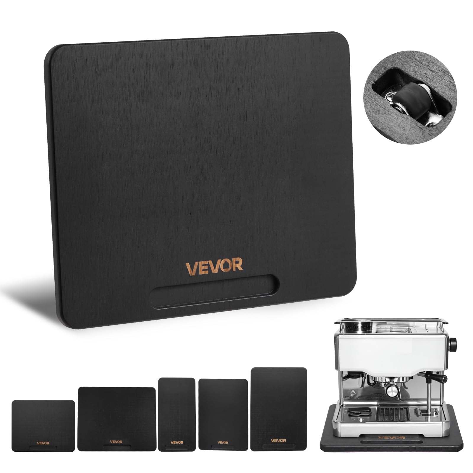 VEVOR Appliance Slider, Medium 10.5 x 13-inch, Rolling Sliding Tray with Silent Rubber Wheels & Hollow Handle, Easy to Clean, Appliance Rolling Tray