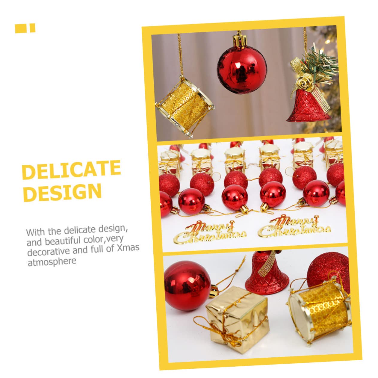 TOPBATHY 4 Set Di Decorazioni Natalizie Infrangibili Pendenti Decorativi Per Decorazioni Festive Per Feste 32 Pezzi * 4