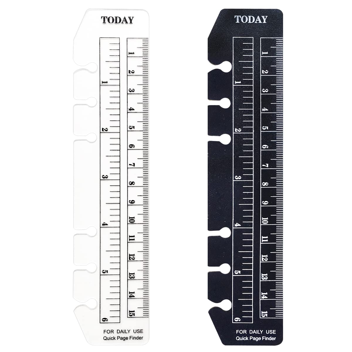 D-Ring Binder Accessory Perforated Pockets Divider Ruler Tab Index (BTRULE, A6)