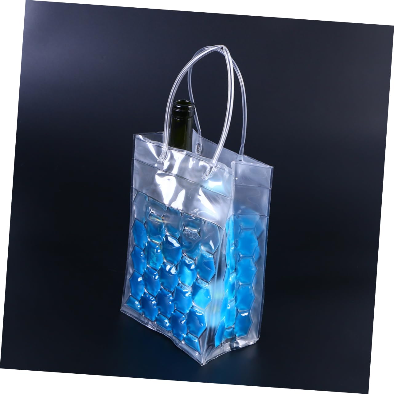 Enfriador de Botellas de Vino 750ml, Pvc Azul, Pack de 2