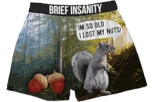 Men's Funny Boxer Shorts with Humorous Prints - Soft Silky Feel for Max Comfort