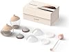 Emulait Bottle Starter Kit includes 2 bottles, 2 nipples, 2 caps, 2 lids, 2 reactive flow valves, and cleaning brush-Fairshape 1-RFV