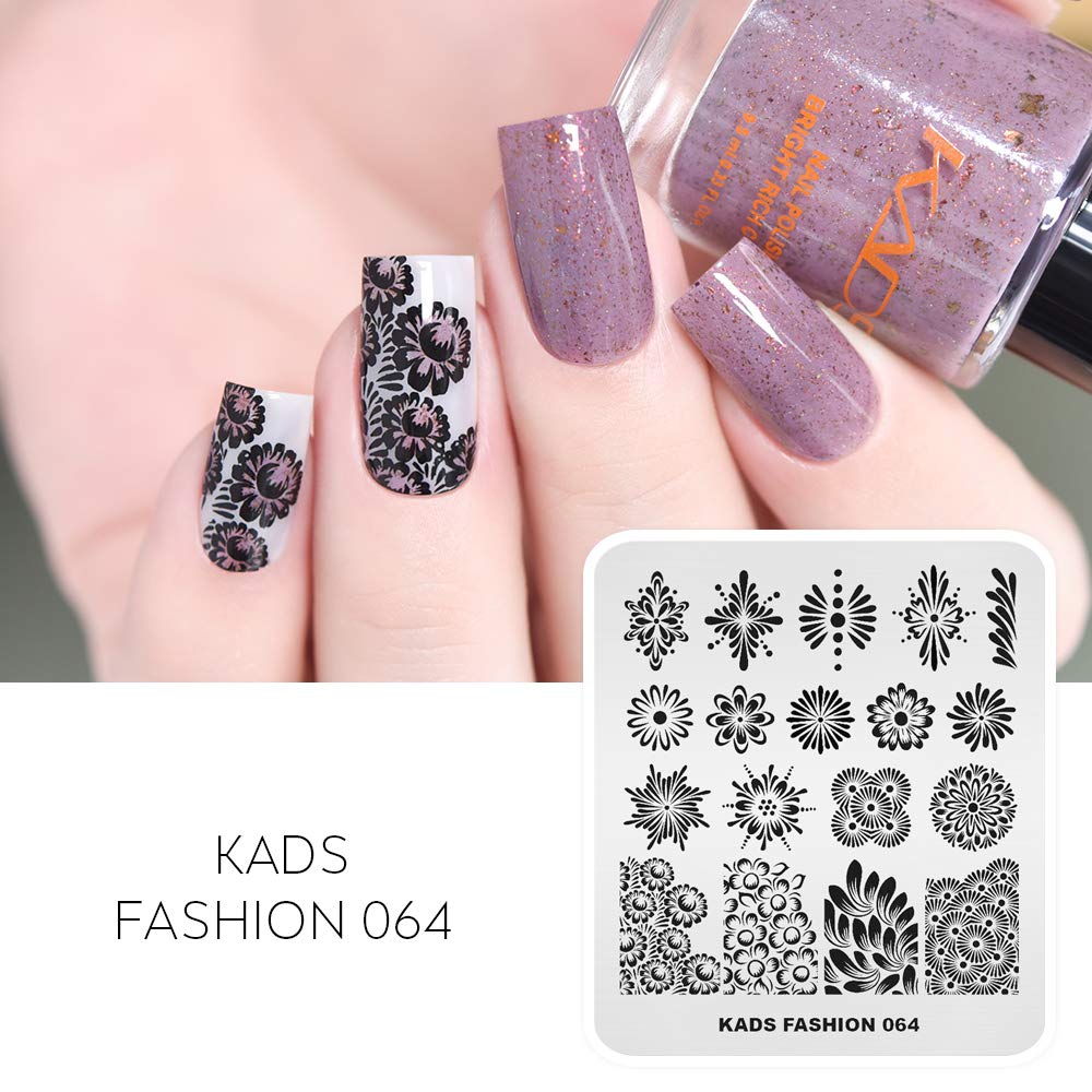 Plaque de nail stamping en acier inoxydable - Nail art (FA064)