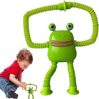 Animal de succión telescópica, Animal de Tubo Pop | Tueto telescópico Frog Zappel Toy | Telescópico Sauginpf Animal Toy, Tubes, Toys sensorial para niños pequeños, Juguetes ógicos de inquietud pa