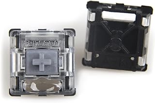 Gateron Silents MX Switches - Carcasa transparente para teclado mecánico, color negro, rojo, verde, plateado y amarillo