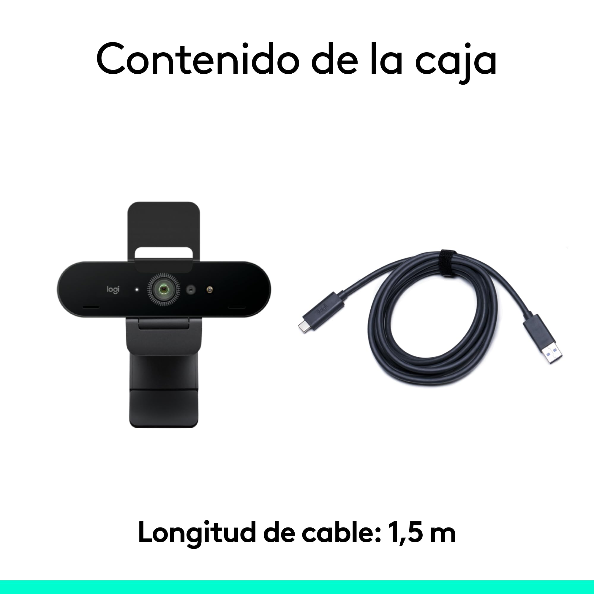 Logitech Brio 4K cámara Web, videollamadas, micrófono cancelación de Ruido, corrección de iluminación automática HD,Microsoft Teams, Zoom, Google Voice, Google Meet, PC/Mac/portátil/Macbook - Grafito
