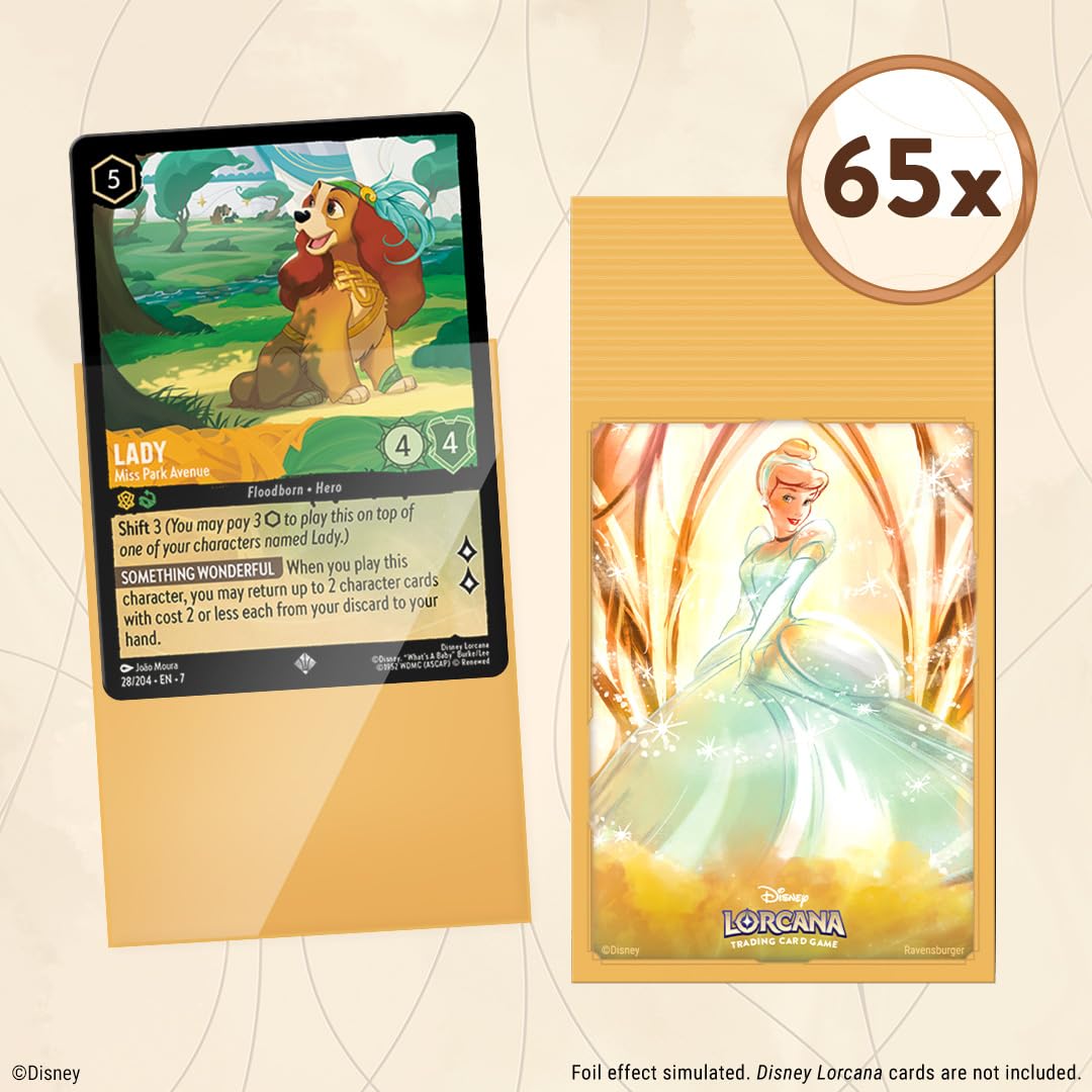 Ravensburger Disney Lorcana Trading Card Game Adults and Kids Age 8 Years Up - 65 Cinderella Card Sleeves - Set 7 Archazia's Island - Image 3