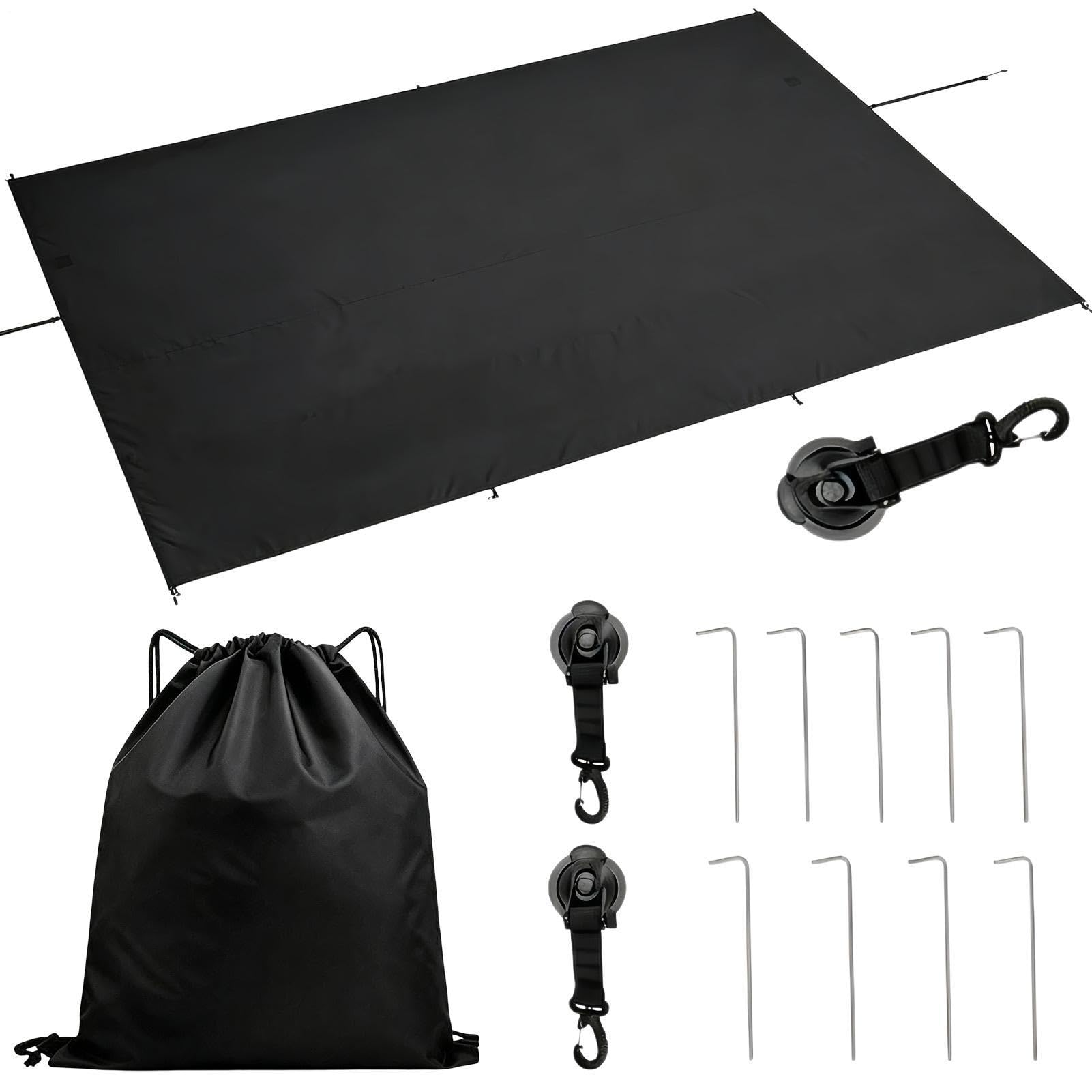 Tenda Portellone SUV Telo Cambio Bagagliaio Auto | Tenda Privacy Posteriore Auto per Camper Van Furgone Hatchback Rimorchio Campeggio Picnic Spiaggia Escursionismo Viaggio