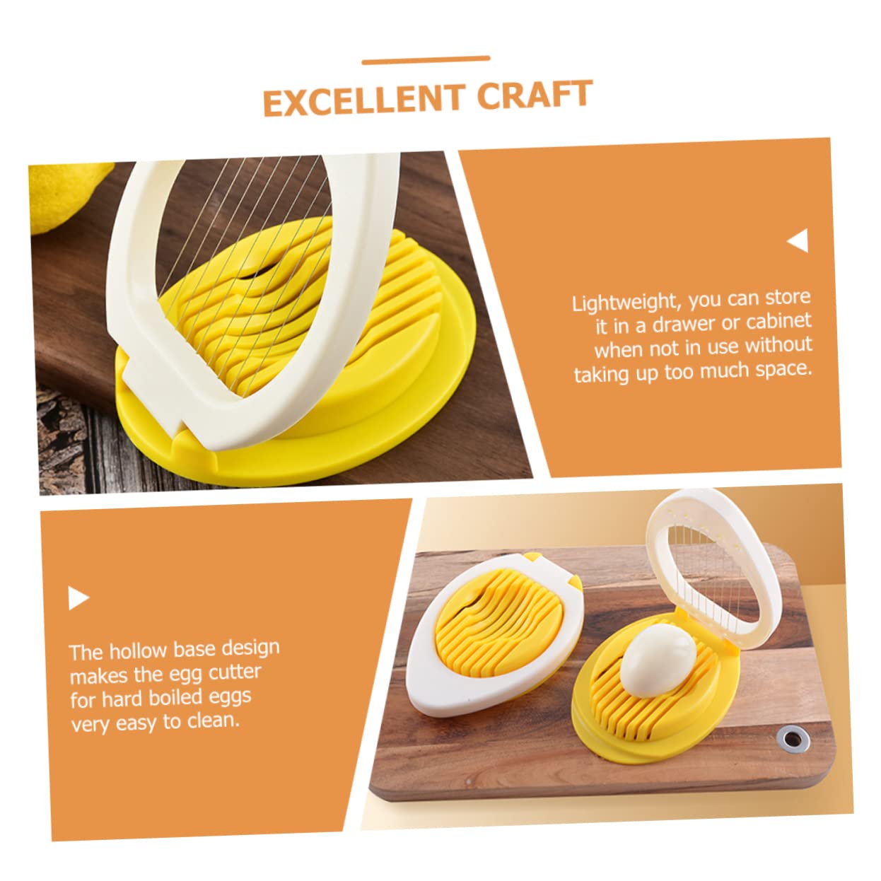 OFFSCH Egg Slicer Egg Cutter Cheese or Mushroom Slicer Manual Kitchen Tool Easy to Clean Perfect for Cooking