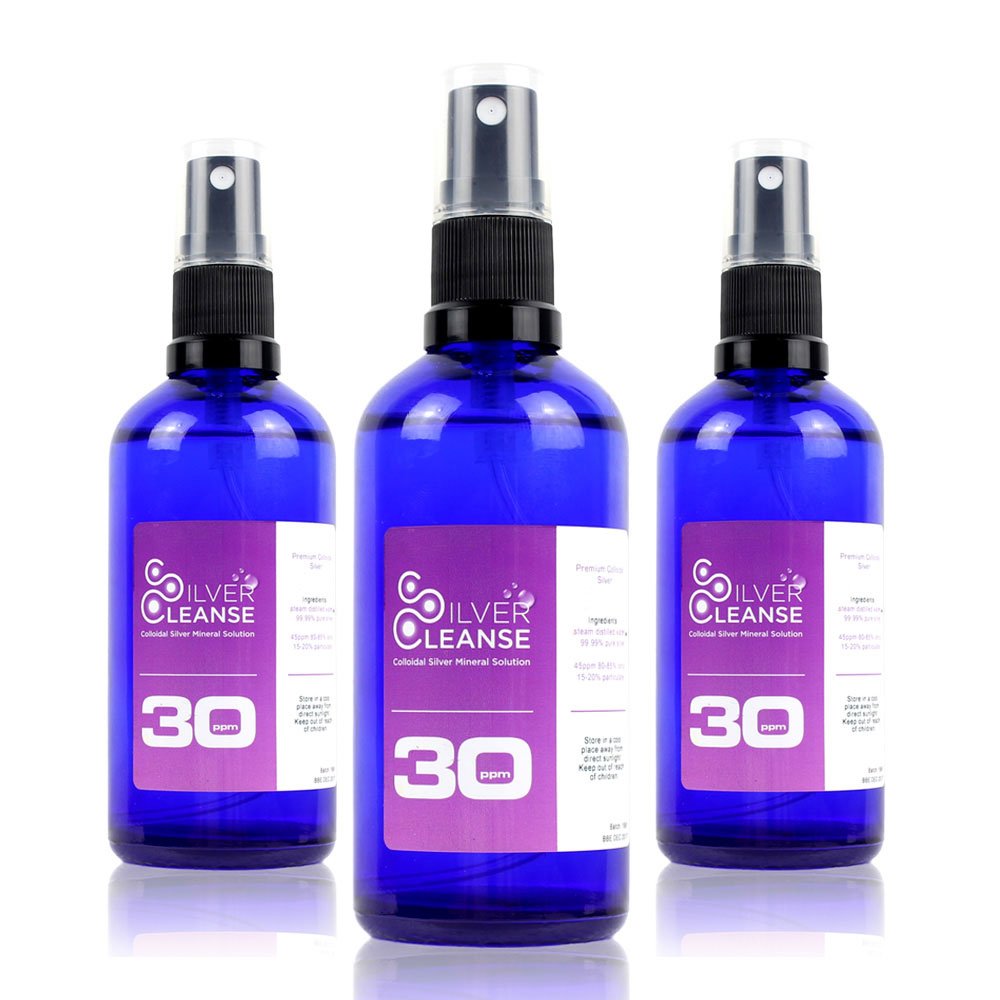 3X SilverCleanse Colloidal Silver Spray 30ppm 100ml