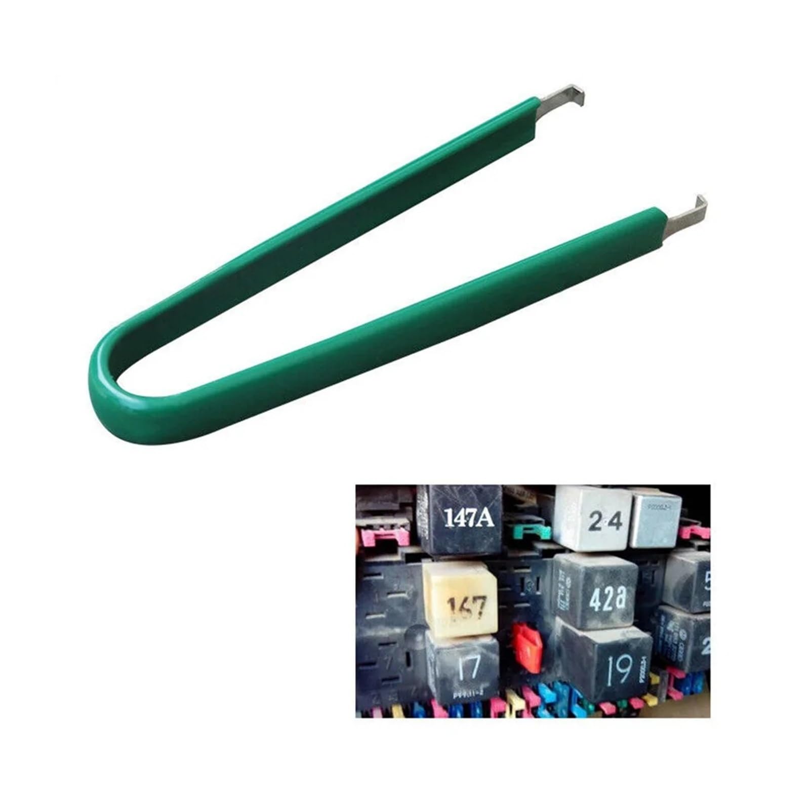 2 herramientas de extracción de fusibles automotrices para cuchillas de 6 x 30 mm