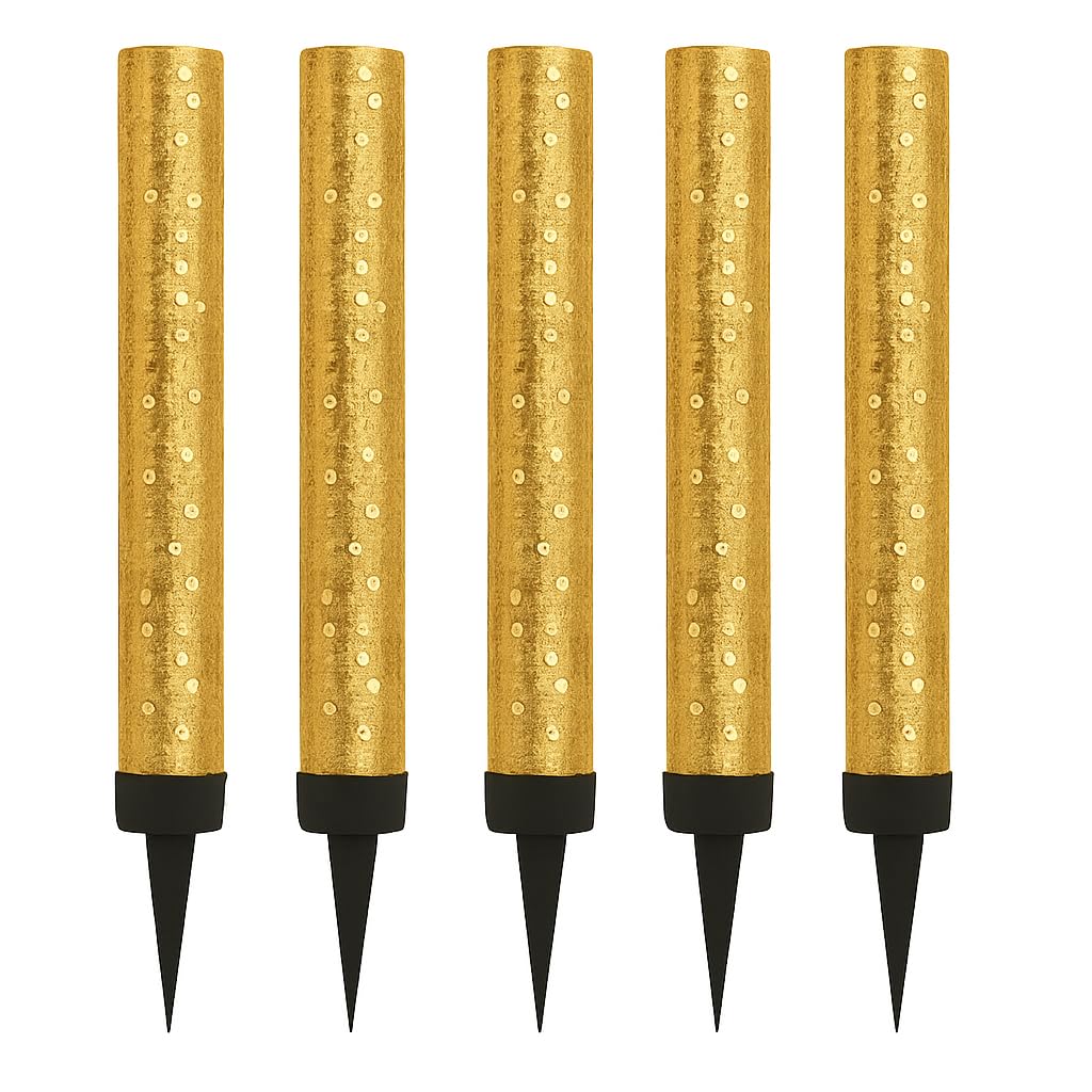 10cm Ice Sparkling Fountain Candles 5pack Golden, Ideal for: Birthdays, Weddings, Anniversaries, Restaurants and Special Celebrations