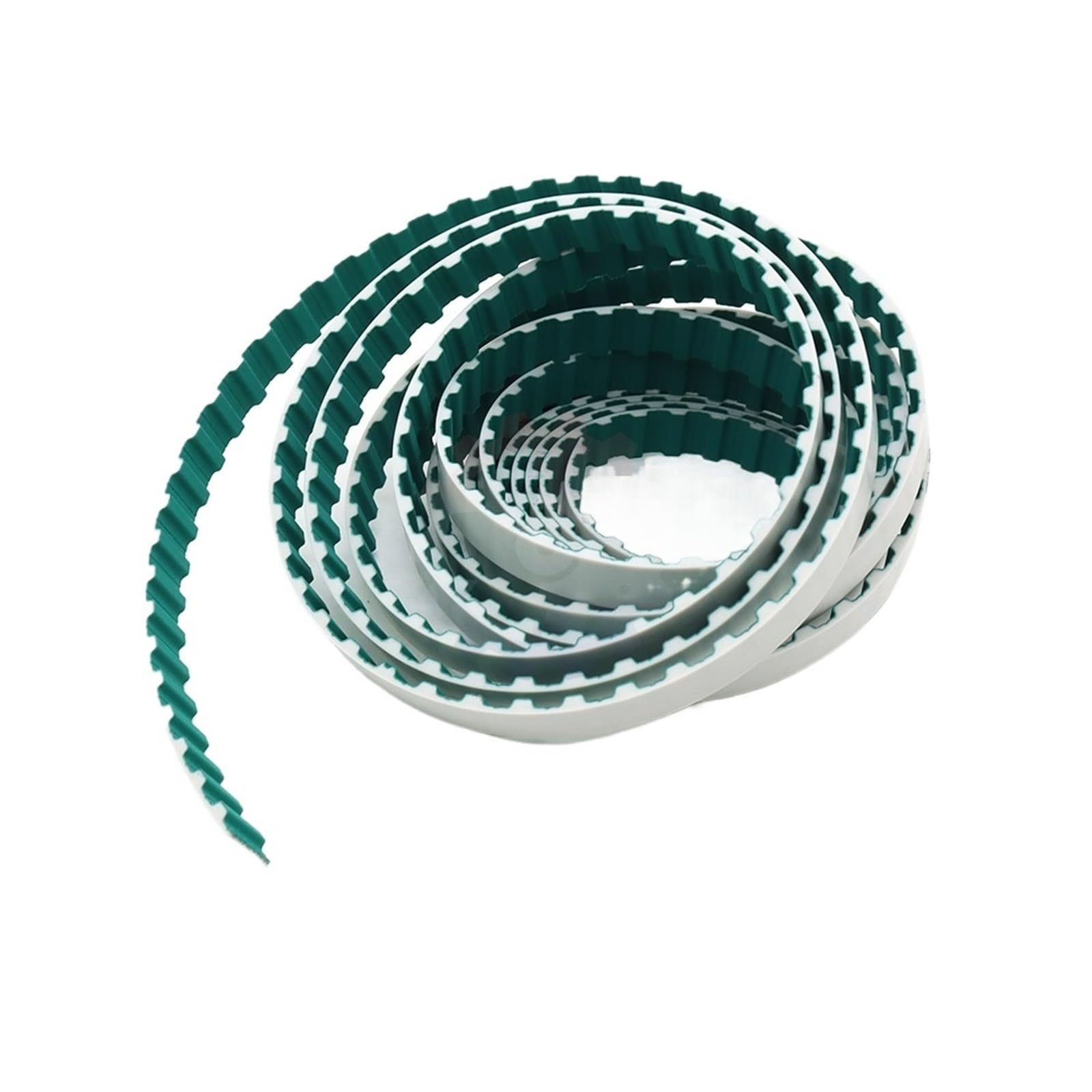Correa dentada abierta de alto rendimiento AT5, 25 mm de ancho, 10 m de longitud, paso de 5 mm, correa transportadora de poliuretano síncrona, verde industrial, bajo ruido, duradera, fiable