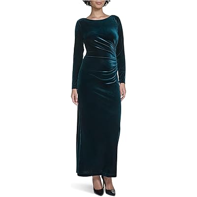 Платье Calvin Klein Velvet Long Sleeve Maxi