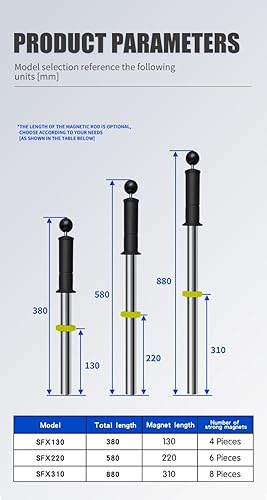 Miniatura 6 de Barra magnética fuerte de limpieza de virutas de barra magnética fuerte varilla magnética industrial absorbente de hierro varilla magnética húmeda y
