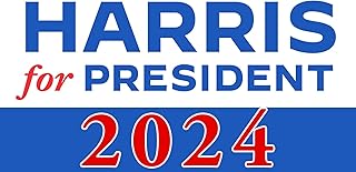 Harris for President 2024 Sticker (Kamala DNC Democrat 24 Liberal Vinyl Bumper Decal for car Truck or Van (3 x 6 inch)