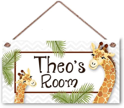 Miniatura 5 de Letrero de puerta personalizado con nombre de elefante de selva de animales