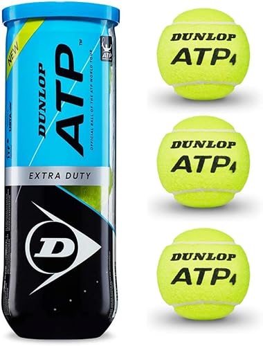 DUNLOP ATP Super Premium Pelotas de tenis – 3 latas de pelotas (24 latas – 1 estuche, 72 pelotas, tamaño estándar)