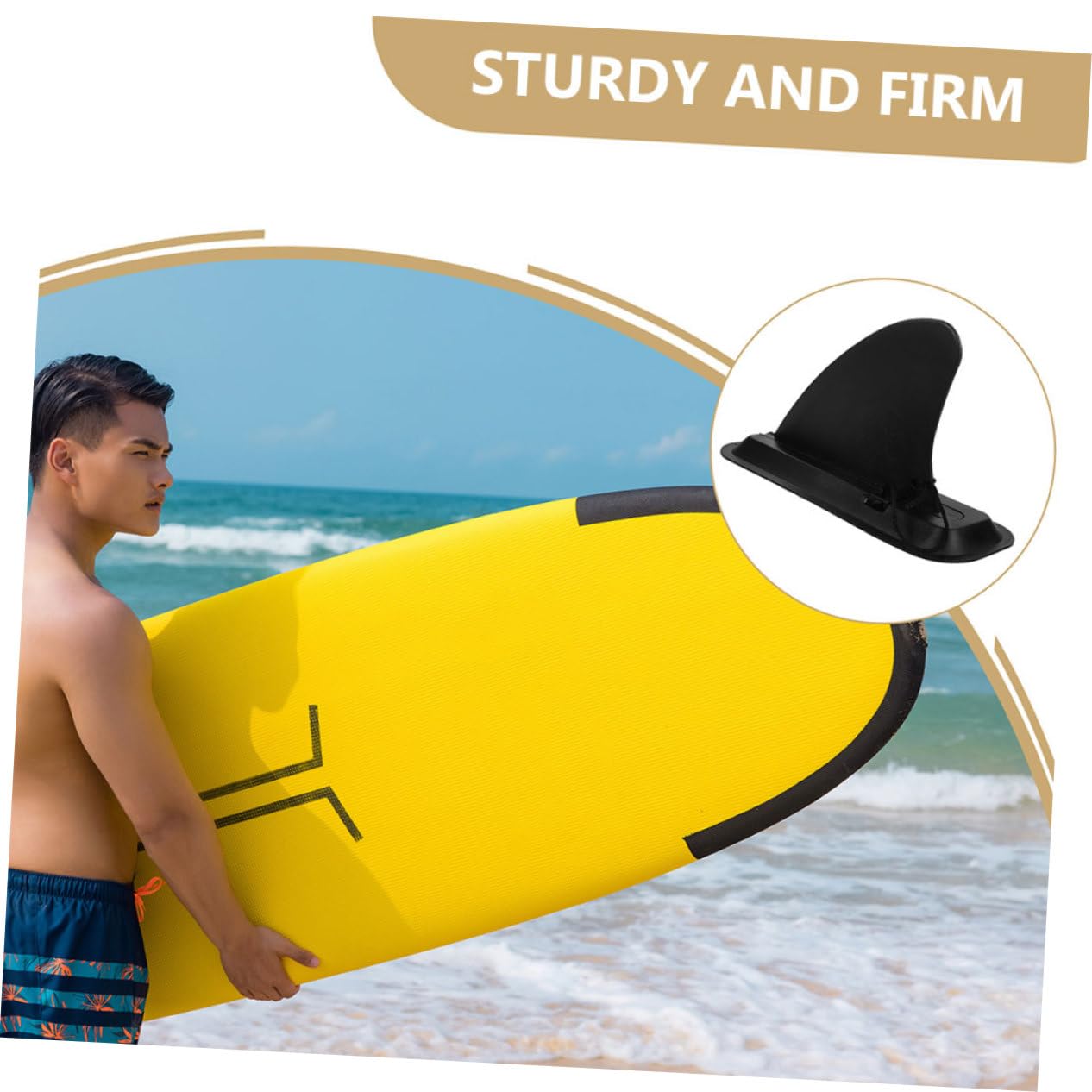 2 Satz Slide in Paddleboard Finne aus Kunststoff, Schwarz