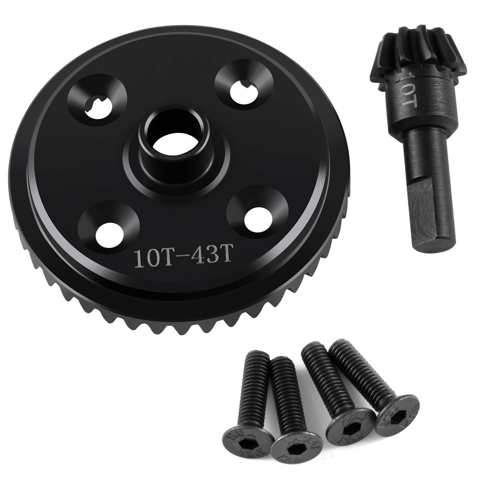AXspeed 43T/10T Steel Transmission Gear Set Gearbox Gear Front & Rear Universal for ARRMA 1/8 KRATON EXB RC Car