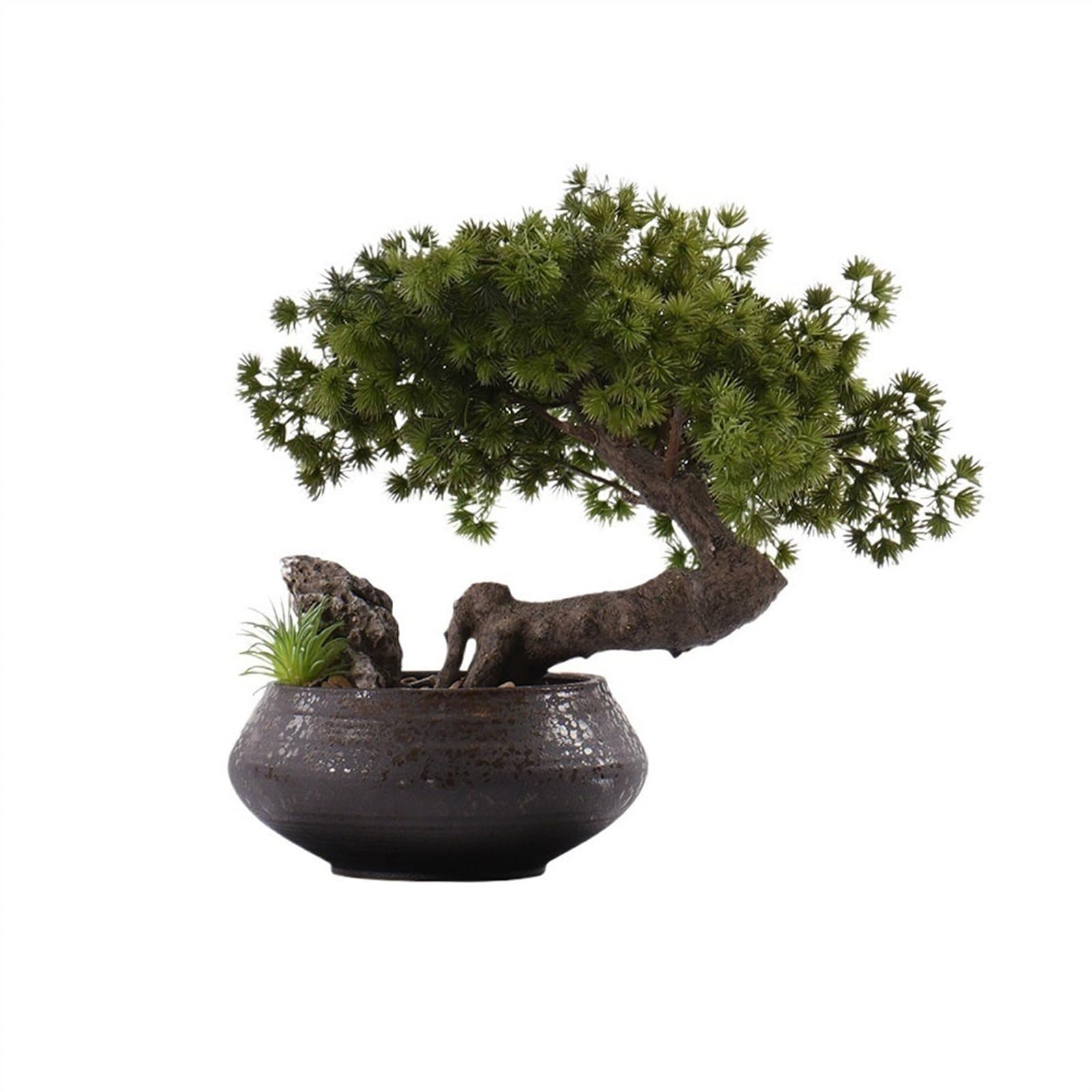 HCZKIUJY Bonsai Pine Tree Bonsai Ornaments Indoor Decorations Potted Plants Zen Landscaping Ornaments Greenery Fake Trees Plant