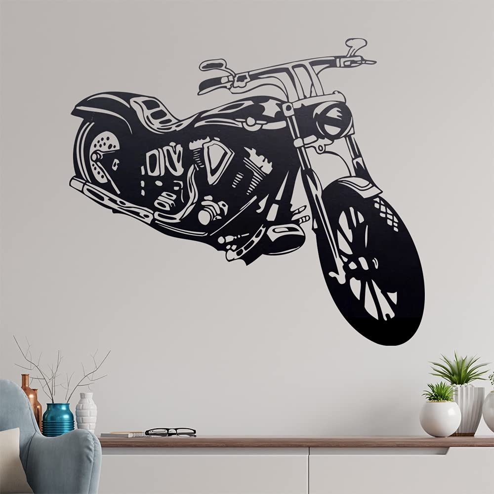 Kiwistar - Adesivo da parete con silhouette di motocross, in 6 misure
